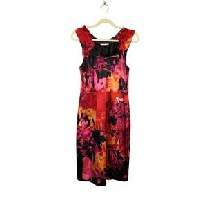 T Tahari  Floral Print Sleeveless Sheath‎ Dress Career Party Occasion Size 10